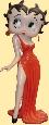 betty boop in full dress red