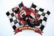 2583 racemotor checkered flag 104x32x71 cm