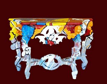 2571 kunst bijzettafel 40x123x82 cm