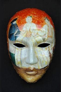 2702 mask volto artistico ll 30 x 49  x 75 cm