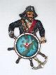 piraten klok model 2146 35 x 70 cm