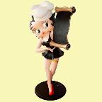 betty boop met menu krijtbord