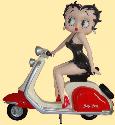 betty boop on italian scooter red
