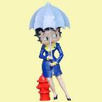 betty boop onder paraplu