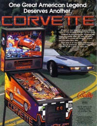 corvette bally pinballmachine amerikana