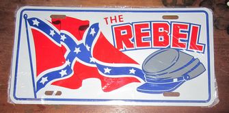 funny license plate the rebel