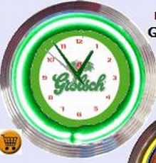 02 neonklok model grolsch groen