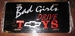 funny license plate bad girls drive bad toys 
