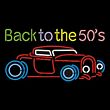 back to the fifties car neon