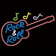 rock en roll gitaar  neonverlichting